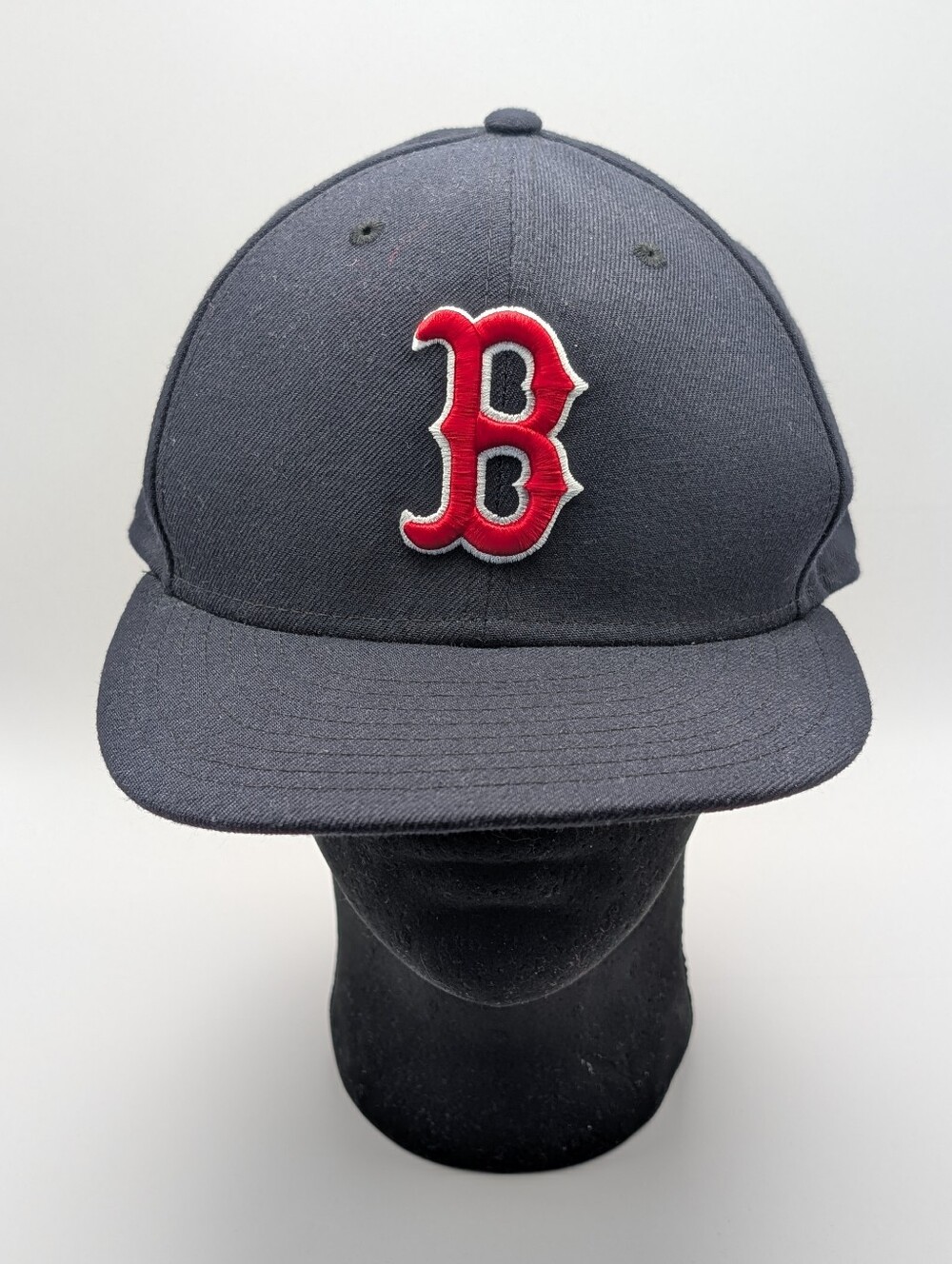 Boston Red Sox Hat Cap Navy Fitted 7 5/8 New Era 59 Fifty On Field MLB Baseball